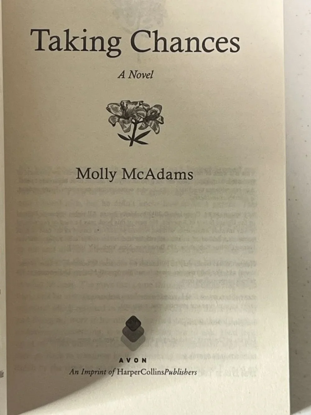 Taking Chances Molly McAdams Contemporary Romance Paperback Book